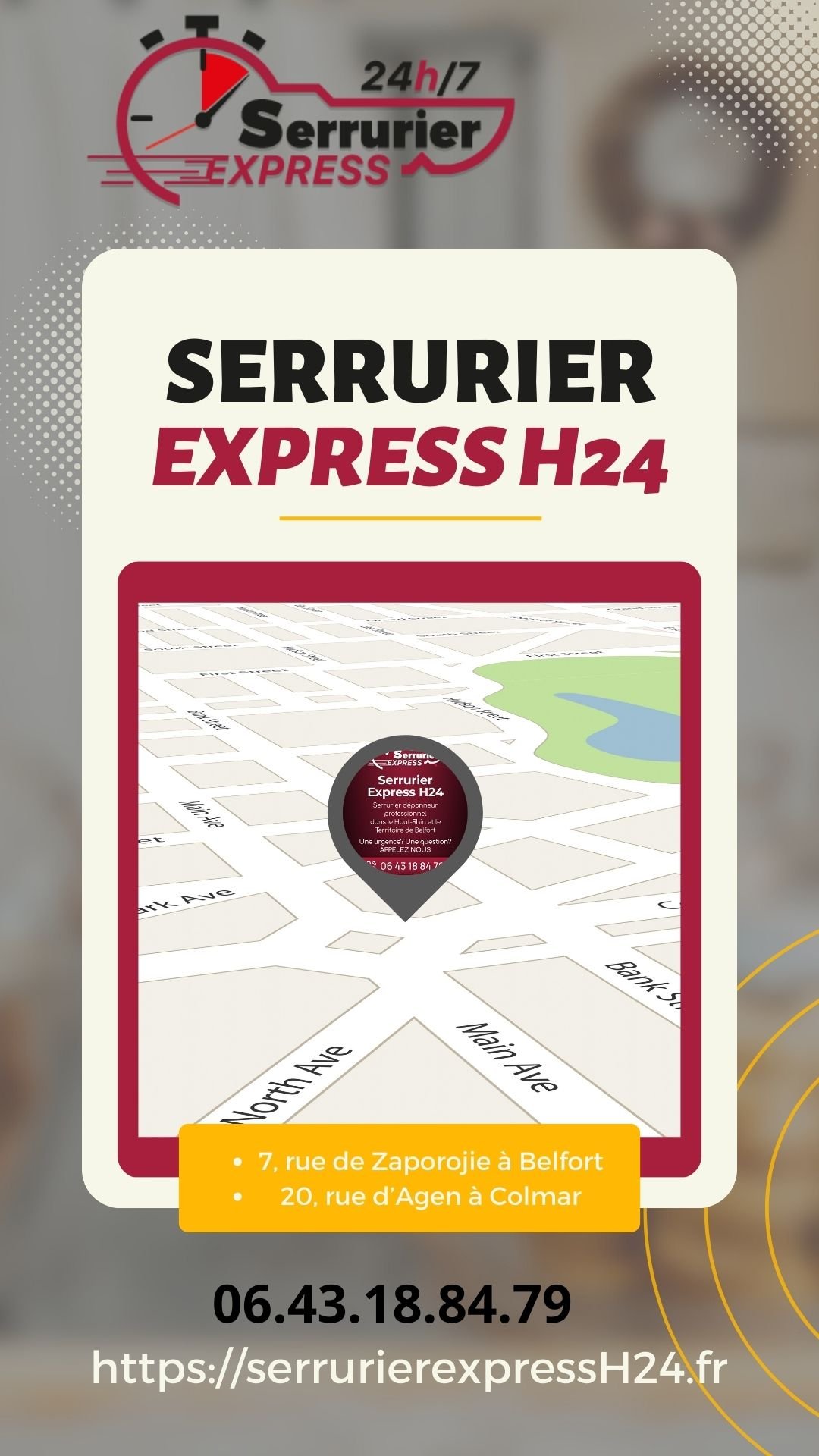Serrurier autour de moi.localisation serrurier express H24