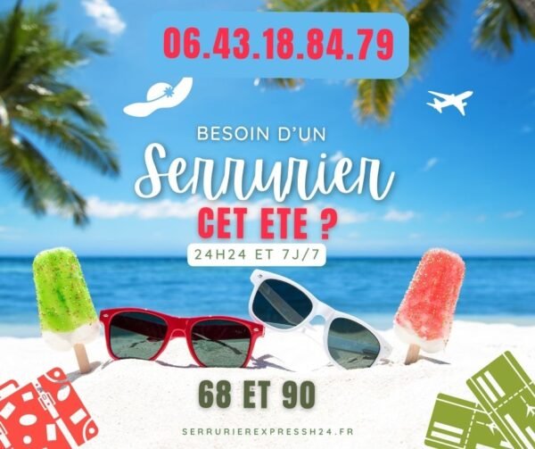 SERRURIER EXPRESS H24 été vacances serrurier ouvert plage glace 0643188479 serrurier ouvert pendant les vacances d'été