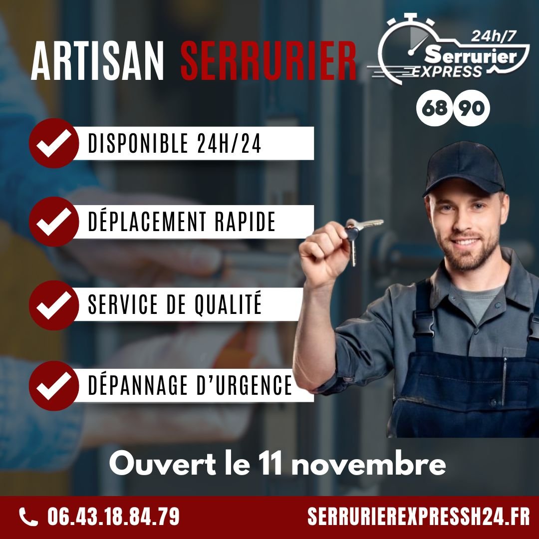 artisan serrurier express h24 ouvert le 11 novembre