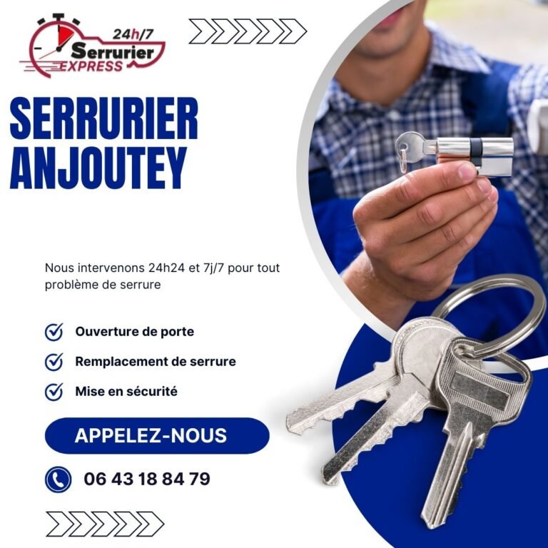 Serrurier Anjoutey. Dépannage serrurerie porte bloquée, clé coincée clé cassée dans la serrure intervention 24h24 serrurier express H24 au 0643188479