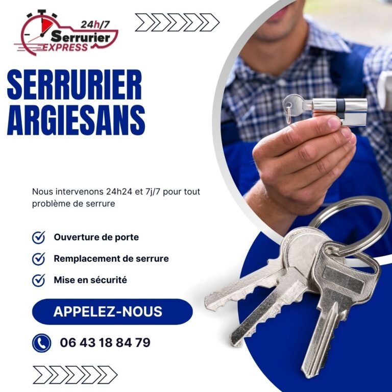 Serrurier Argiesans. Dépannage serrurerie porte bloquée, clé coincée clé cassée dans la serrure intervention 24h24 serrurier express H24 au 0643188479