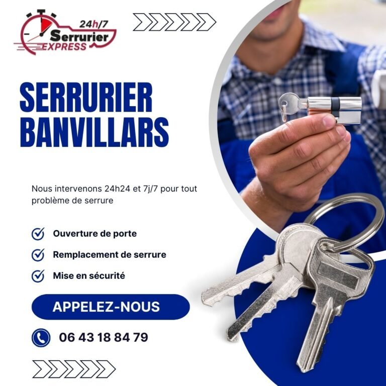 Serrurier Banvillars dépannage serrurerie porte bloquée, clé coincée clé cassée dans la serrure intervention 24h24 serrurier express H24 au 0643188479