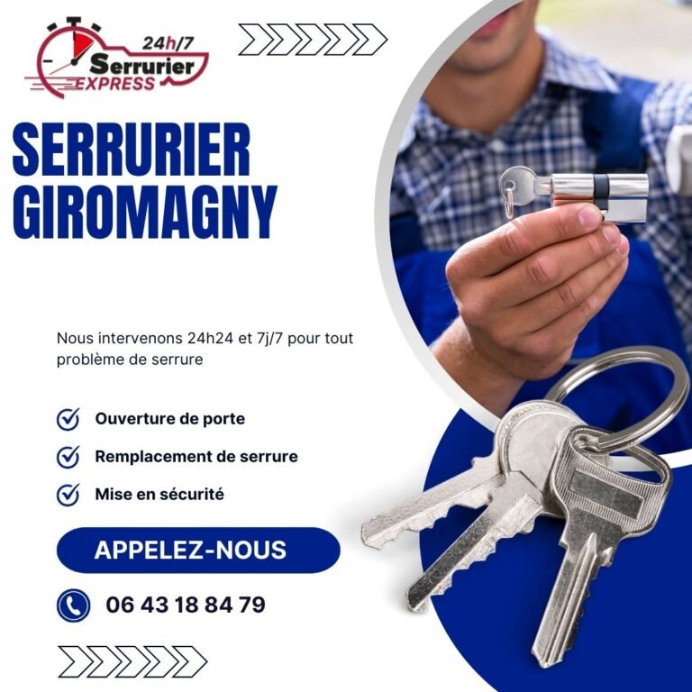 Serrurier Giromagny dépannage serrurerie porte bloquée, clé coincée clé cassée dans la serrure intervention 24h24 serrurier express H24 au 0643188479