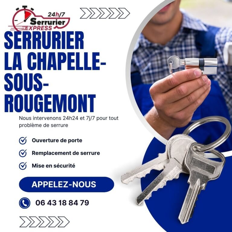 Serrurier La chapelle sous rougemont. Dépannage serrurerie porte bloquée, clé coincée clé cassée dans la serrure intervention 24h24 serrurier express H24 au 0643188479