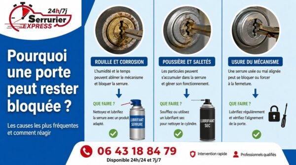 Porte bloquée ? Serrurier Express H24 intervient en moins de 30 min — 06 43 18 84 79